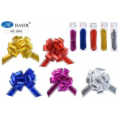 Бант "голография"  32мм с тиснением и гладкий ассорти МС-3846/50/Китай