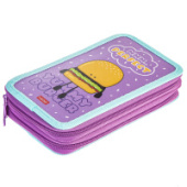 Пенал 2отд 190х110мм Веселый бургер на молнии с табл.умножения Hatber NPn_41087/12/Россия