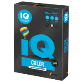 Бумага цветная IQ color А4, 160 г/м, 250 л, интенсив, черная, В100, ш/к 45243