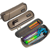 Пенал "deVENTE. Private" 22x6x4см овальный иск кожа золотистый 7023309/12/Китай