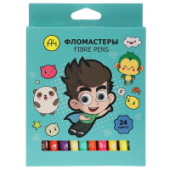 Фломастеры 24цв Влад А4 "ECO" Хатбер FP_087483/12/Китай