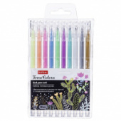Набор гелевых ручек Terra Colora NeoGel 0,5мм Hatber 10 шт для тонированной бумаги GP_069871 Набор гелевых ручек Terra Colora NeoGel 0,5мм Hatber 10 шт для тонированной бумаги GP_069871