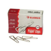 Скрепки 31мм 100шт Глобус угловые никелированные в карт. упаковке С31-100Н/12/108/Россия Скрепки 31мм 100шт Глобус угловые никелированные в карт. упаковке С31-100Н/12/108/Россия