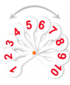 Веер-касса"Стамм"цифры от0до9  ВК10/70/Россия*