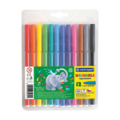 Фломастеры 12 цв Сentropen Слоны/Пингвины смываемые 7790/12 TP/Чехия