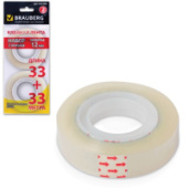 Скотч 12мм*33м 2шт BRAUBERG 221694/Китай Скотч 12мм*33м 2шт BRAUBERG 221694/Китай