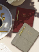 Ежедневник А5 недатированный LOREX ELEGANCE STYLISH COLLECTION 80л обл кож/зам серый + ручка LXDRA5- Ежедневник А5 недатированный LOREX ELEGANCE STYLISH COLLECTION 80л обл кож/зам серый + ручка LXDRA5-