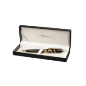 Ручка подарочная IMPERIA цвет корпуса черный кожзам футляр IMP1550-BM Mаnzoni Италия