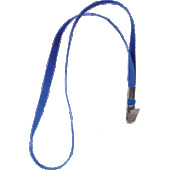 Лента для бейджа "deVENTE" текстильная 40см с метал клипом синяя 4010700/50/Китай