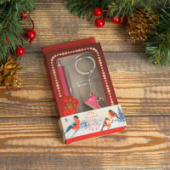 Набор подарочный 2в1 ручка, брелок ботинок 4429107/Китай