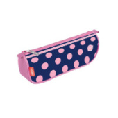 Пенал косметичка на молнии Горошек Hatber 200х95х50мм  Npk_72158/18/Россия