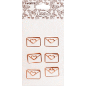 Скрепки метал 33x23мм "deVENTE. Gold Rose. Envelope" розовое золото 6шт 4135008/48/Китай Скрепки метал 33x23мм "deVENTE. Gold Rose. Envelope" розовое золото 6шт 4135008/48/Китай