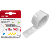 Клеевые точки двусторонние "deVENTE" прозрачные на бумажной ленте Ø 12мм 100шт 4163304/20/Китай Клеевые точки двусторонние "deVENTE" прозрачные на бумажной ленте Ø 12мм 100шт 4163304/20/Китай