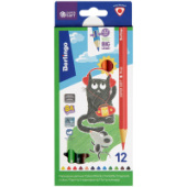 Карандаши 12цв Berlingo SuperSoft. Жил-был кот трехгран SS00512/12/Китай Карандаши 12цв Berlingo SuperSoft. Жил-был кот трехгран SS00512/12/Китай
