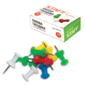 Кнопки гвоздики 50шт STAFF цветные, в карт. коробке, 224770/24/Китай Кнопки гвоздики 50шт STAFF цветные, в карт. коробке, 224770/24/Китай