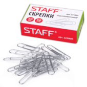 Скрепки 50мм 50шт STAFF оцинкованные карт.короб. 224800/72/Россия Скрепки 50мм 50шт STAFF оцинкованные карт.короб. 224800/72/Россия