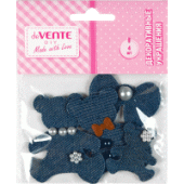Декоративные украшения "deVENTE. Медвежата" тканевые синие 8130125/40/Китай Декоративные украшения "deVENTE. Медвежата" тканевые синие 8130125/40/Китай