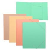 Папка A5 на резинках пластик ErichKrause® Matt Powder ассорти 55087/4/Россия