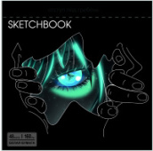 Скетчбук 48л 190*190мм спираль "Аниме Глаз" жестк подлож CENTRUM 72574/16/Россия