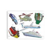 Трафарет раскраска детский Транспорт ТР 07/60/Россия