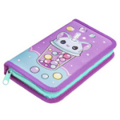 Пенал 1отд 190х115мм Кот коктейль с табл.умножения Hatber NPn_36005/12/Россия