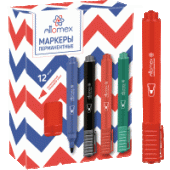 Маркер перманентный "Attomex" пулевидный  3мм красный 5043502/12/Китай