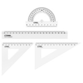 Набор чертежный СТАММ размер M прозрачный бесцветный НЧ-30525/48/Россия