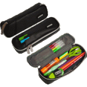 Пенал "deVENTE. Private" 22x6x4см овальный иск кожа черный 7023304/12/Китай