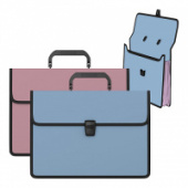 Портфель пластик A4 ErichKrause Matt Manga 2отд с текстиль вставкой ассорти 61221/1/Россия