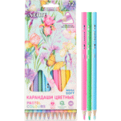 Карандаши 12цв "deVENTE. Trio Mega Soft Pastel" пастель 4М диаметр грифеля 3мм трехгран 5022020/12/К Карандаши 12цв "deVENTE. Trio Mega Soft Pastel" пастель 4М диаметр грифеля 3мм трехгран 5022020/12/К