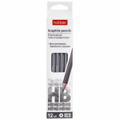 Карандаш ч/г HB Hatber PERFECT шестигран.корпус BL_074184/12/Россия