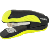 Степлер "deVENTE. MonoChrome" 24/6&26/6 20л глубина скрепления 45мм пластик черный с неон желтым 414