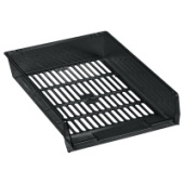 Поддон для бумаг СТАММ "Респект" сетчатый тонированный черный ЛТГ-31163/6/Россия