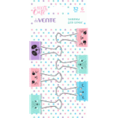 Зажим 32мм "deVENTE. 100% Cute" метал цветной ассорти 6 шт 4131201/Китай Зажим 32мм "deVENTE. 100% Cute" метал цветной ассорти 6 шт 4131201/Китай