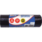 Мешки для мусора "CleanLab" 30л ПНД 8мкм 30шт черные 9050700/50/Китай