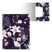 Папка на резинке А4 пластиковая ErichKrause® Lily черн. 49296/4/Россия