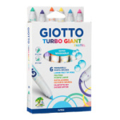 Фломастеры 6 цв пастельные тона утолщ GIOTTO TURBO GIANT PASTEL 431000/Италия Фломастеры 6 цв пастельные тона утолщ GIOTTO TURBO GIANT PASTEL 431000/Италия