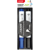 Набор маркеров для доски "deVENTE" 2цв с клипом пулевид 5мм + магнит стир губка 5040500/12/Кит Набор маркеров для доски "deVENTE" 2цв с клипом пулевид 5мм + магнит стир губка 5040500/12/Кит