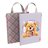 Папка A4 на молнии текстиль вертикальная ErichKrause® с ручкой Teddy Bear 54628/4/Россия