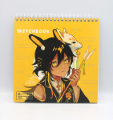 Скетчбук 48л 190*190мм спираль Мальчик на желтом Аниме жест подлож CENTRUM 73299/16/Россия
