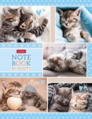 Бизнес блокнот А5 80л Пушистые мордочки 5цв блок клетка тв.переплет Hatber 80ББ5В1_30259/20/Россия
