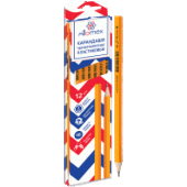 Карандаш ч/г HB "Attomex" 2мм шестигран без ластика пластик 5032105/12/Россия