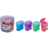 Точилка "deVENTE. Pastel" 2отв с контейнером пластик ассорти 8031102/12/Китай