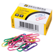 Скрепки 28мм 100шт BRAUBERG цветные 220555/108/Китай Скрепки 28мм 100шт BRAUBERG цветные 220555/108/Китай