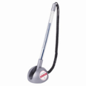 Ручка шариковая настольная BRAUBERG Counter Pen синяя 0,5мм пружинка серебр корп 143258/Китай