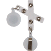 Держатель для бейджа с рулеткой "deVENTE" круглый серый метал клипса 70см 4010703/Китай