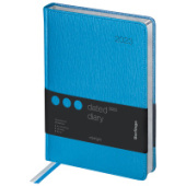 Ежедневник А5 2023г 184л Berlingo Starlight кожзам сер. срез голубой DD3_83501/20/Китай