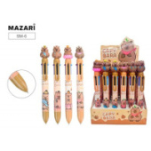 Ручка шариковая автомат 6цв КАПИБАРА 0.7мм Mazari SM-6/36/Китай Ручка шариковая автомат 6цв КАПИБАРА 0.7мм Mazari SM-6/36/Китай