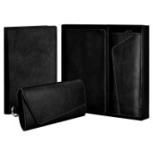 Набор подарочный Обложка для паспорта + ключница ШЕВРЕТ ЧЁРНЫЙ 57742/Китай