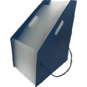 Вертикальный накопитель с 13отд "deVENTE. Blue" A4 700мкм матовый с резинкой темно-синий 3048121/Кит